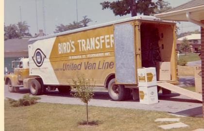 Bird's Moving vintage moving truck